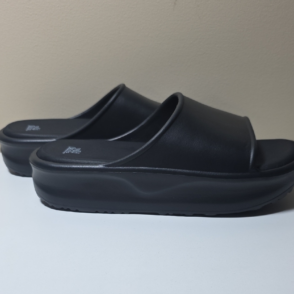 Wild Fable NWOT Black Platform Slide Sandals — Padded Slides - Picture 4 of 6